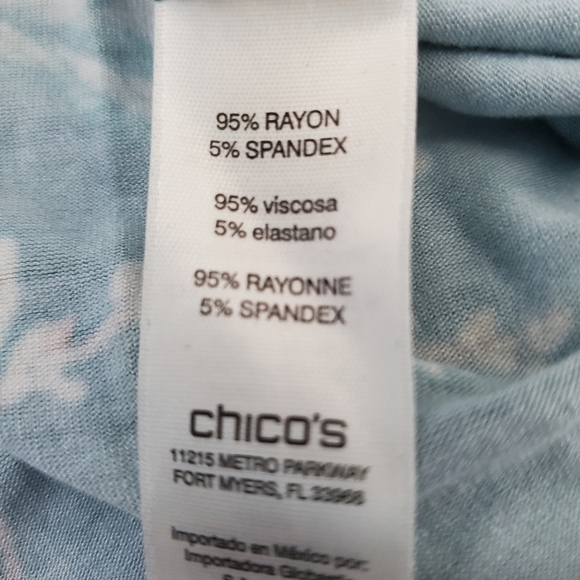 CHICO'S Womans Top Size Med (1) Botantical Print - Picture 6 of 7